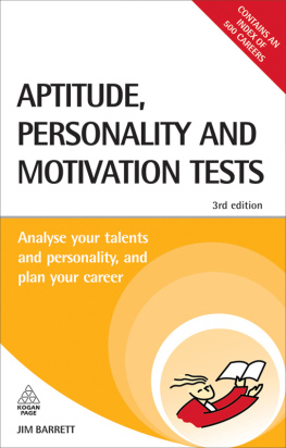 Barrett - Aptitude Personality and Motivation Tests