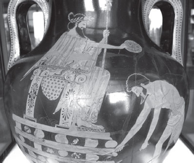 2 Greek amphora showing the fabulously rich King Croesus of Lydia on a pyre - photo 5
