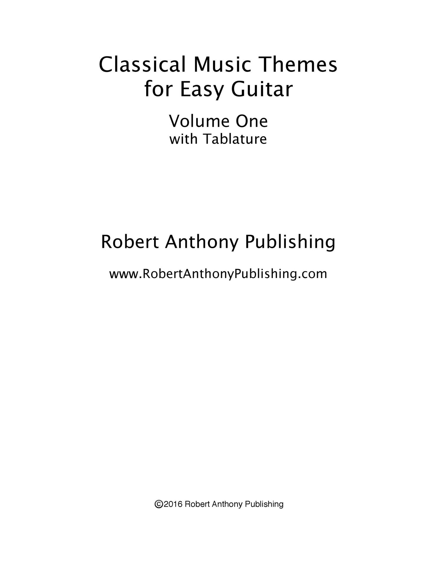 Classical Music Themes for Easy Guitar Classical Music Themes for Guitar Book 1 - photo 1
