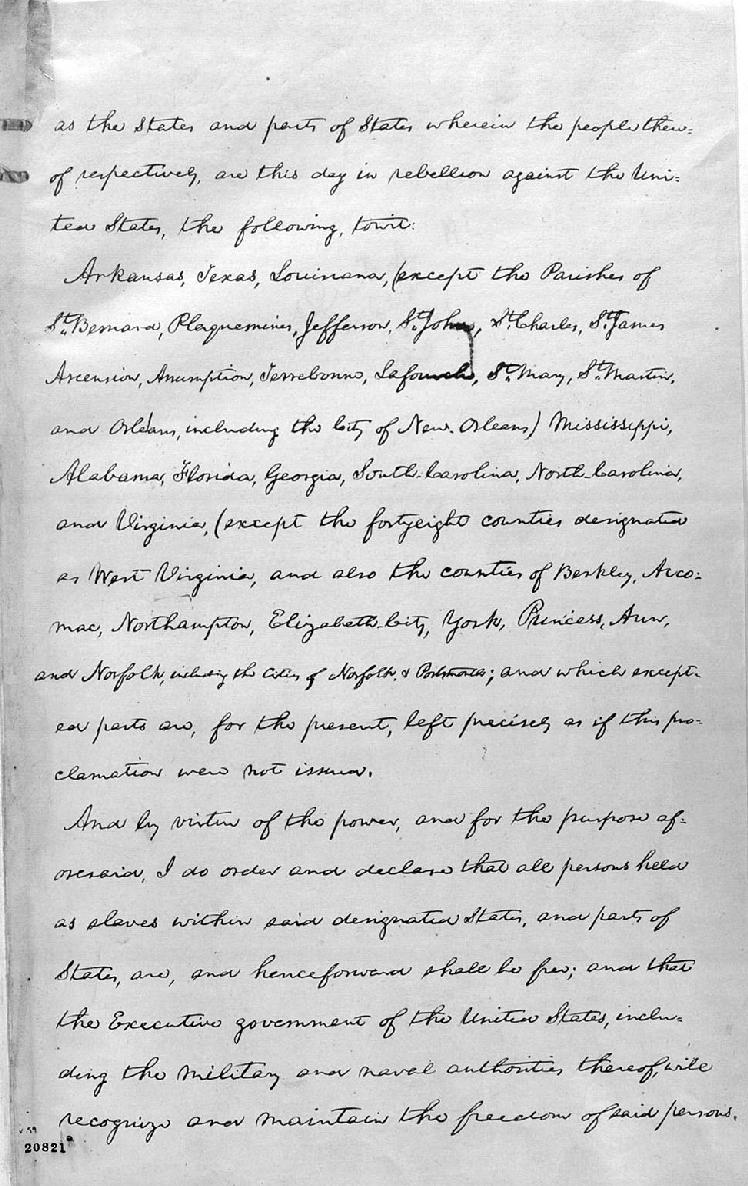 The Emancipation Proclamation January 1 1863 By the President of the - photo 9