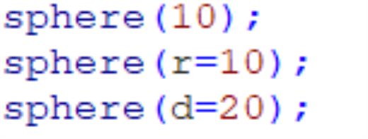 Many of OpenSCADs commands have named parameters but usually the default - photo 4