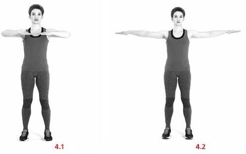 Dynamic contraction of the middle part deltoid muscle 41 Stand feet apart at - photo 4