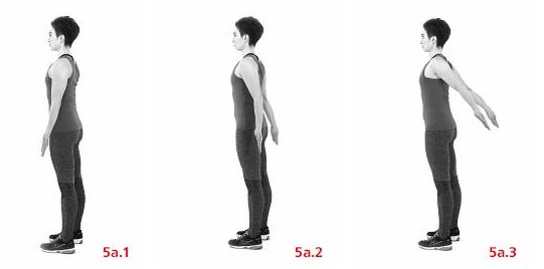 Dynamic contraction of the back part of the deltoid muscle 5a1 Stand feet - photo 5