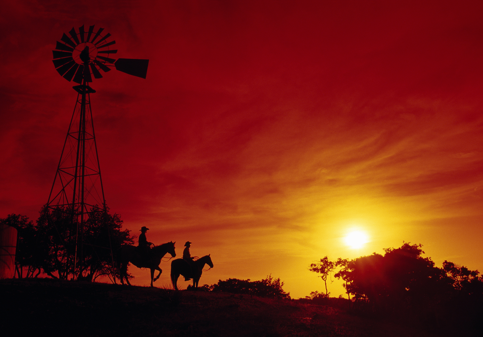 Hill Country Horse riders at sunset PANORAMIC IMAGES GETTY IMAGES SAN - photo 4