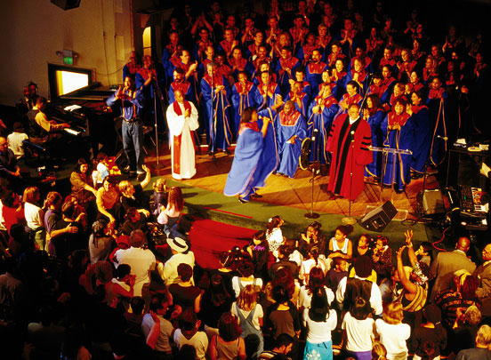 Sunday services sing at the Glide Memorial United Methodist Church LAWRENCE - photo 4