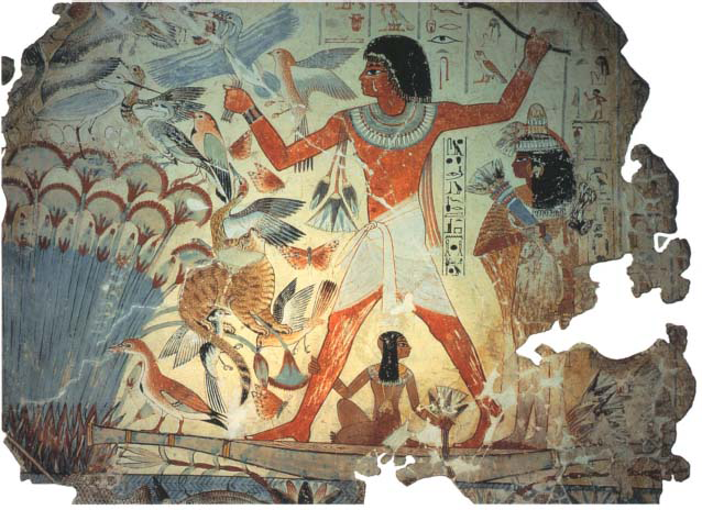 A fowling scene from the tomb of Nebamun Thebes A river-boat steered by - photo 9