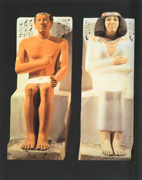 These painted limestone statues from Meidum are of Rahotep and his wife Nofret - photo 8