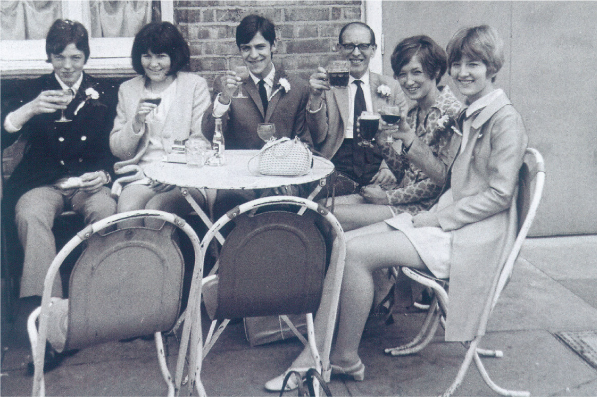 Celebrating our wedding at a Hammersmith pub From left to right me Judy - photo 16