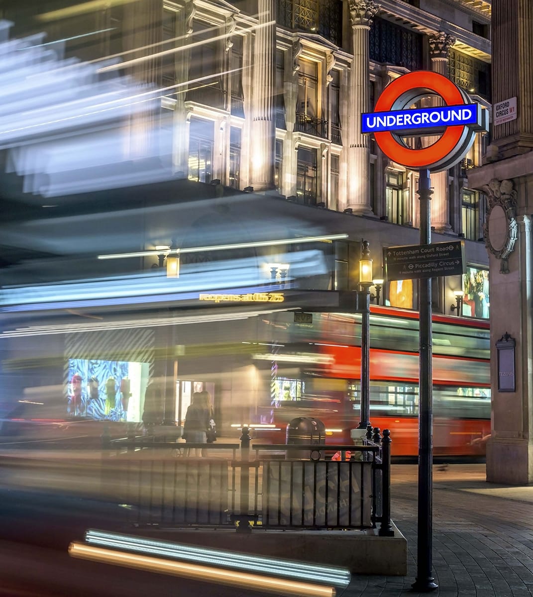 Station subway entrance at Oxford Circus 2018 clearly flagged by the - photo 5