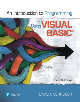 David I. Schneider - Introduction to Programming Using Visual Basic, 11/e