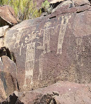 petroglyphs in Coso Rock Art District the Santa Fe Saloon in Goldfield This - photo 10