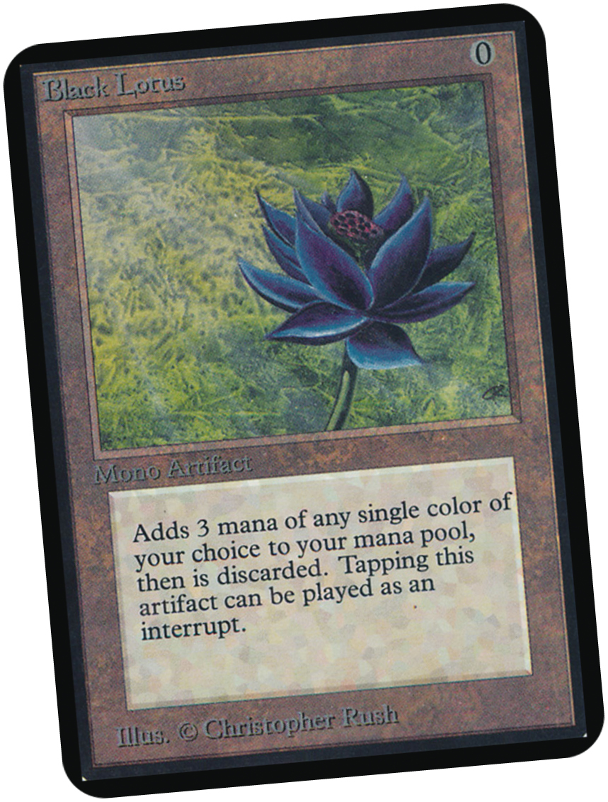 A Mint-condition Alpha Black Lotus is valued around 30000 Many cards - photo 2