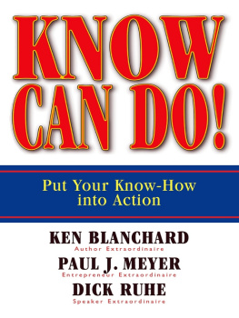 Blanchard Ken - Know Can Do!