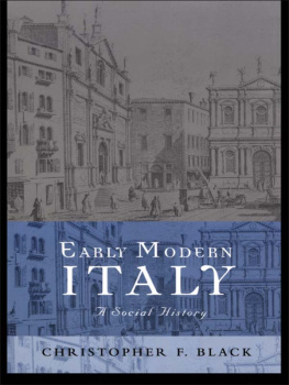 Black - Early modern Italy: a social history