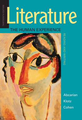 Abcarian Richard - Literature The Human Experience