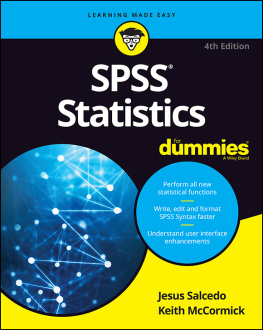 Jesus Salcedo SPSS Statistics For Dummies