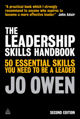 Jo Owen - The Leadership Skills Handbook