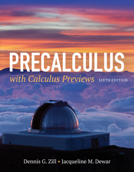 Dennis G. Zill - Precalculus with Calculus Previews