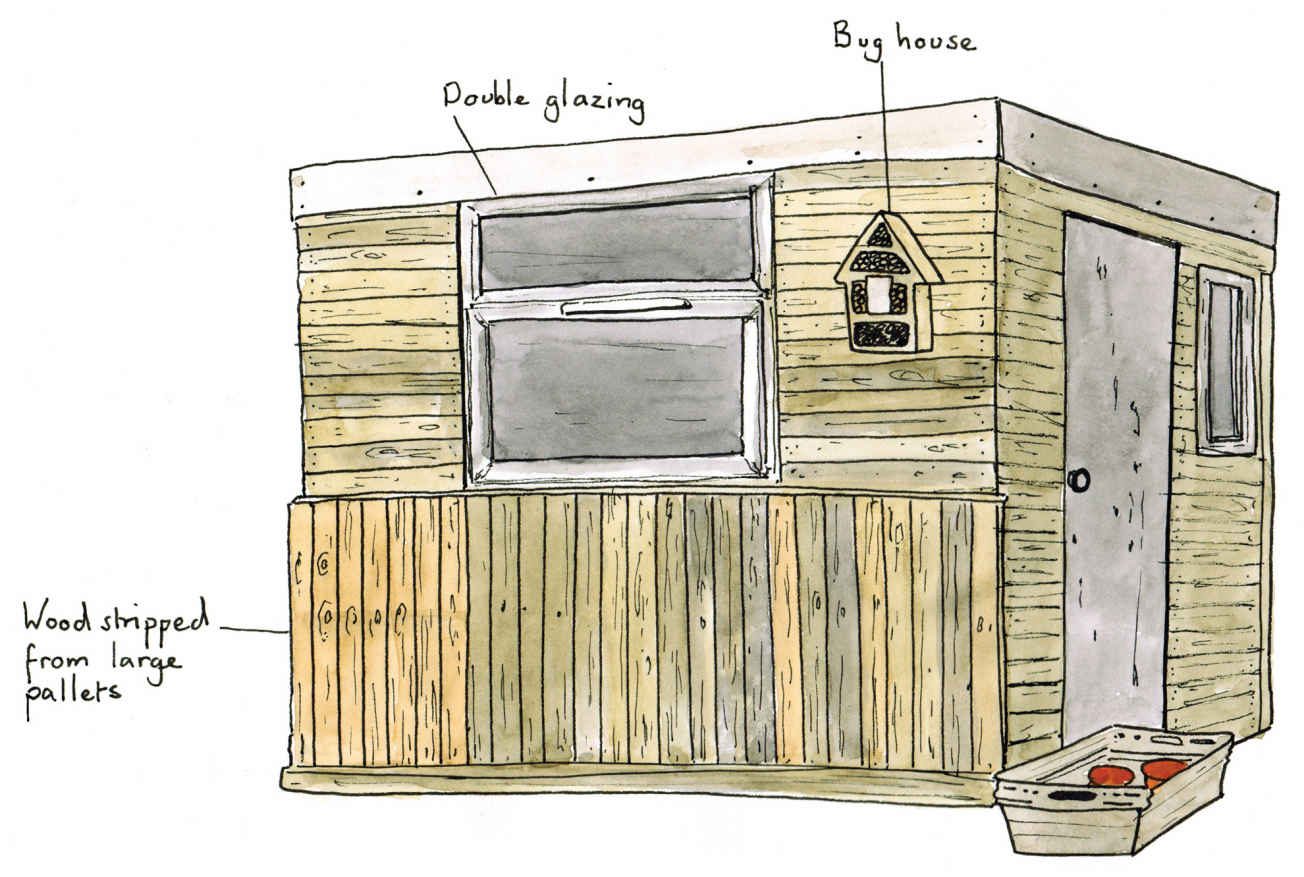 Some greenhouses are attached to the hut or are built - photo 13