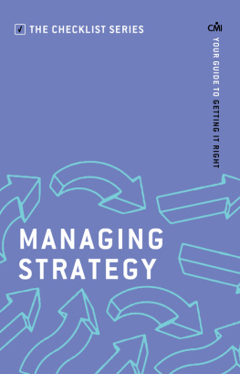 Chartered Management Institute - Managing Strategy