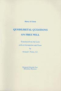 title Quodlibetal Questions On Free Will Mediaeval Philosophical Texts in - photo 1