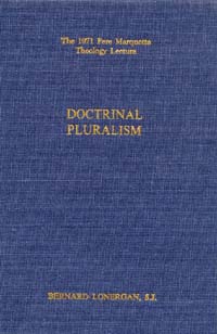 title Doctrinal Pluralism Pere Marquette Lecture in Theology 1971 - photo 1