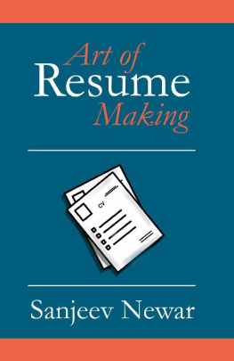 Sanjeev Newar - Art of Resume making (Vedic Self Help Book 4)