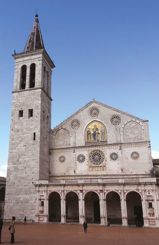 The Duomo tower and main piazza of Spoleto Stage 19 Signs in Casentino - photo 5