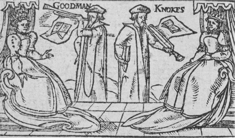 5 Knox and Goodman depicted in woodcut by the Catholic controversialist Peter - photo 7