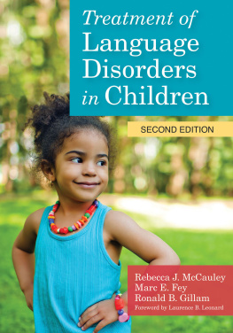 Rebecca J. McCauley - Treatment of Language Disorders in Children