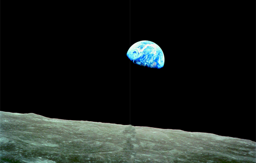 The Earth seen from Apollo 8 as it orbited the Moon on 24th December 1968 As - photo 2