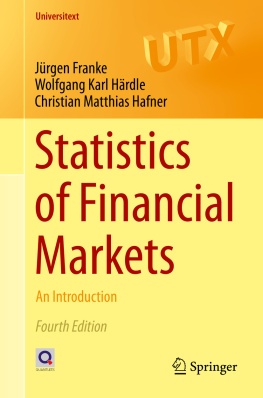 Jürgen Franke Wolfgang Karl Härdle - Statistics of Financial Markets