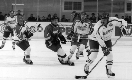 Lukashenka far right plays ice hockey against a Russian team The presidents - photo 20