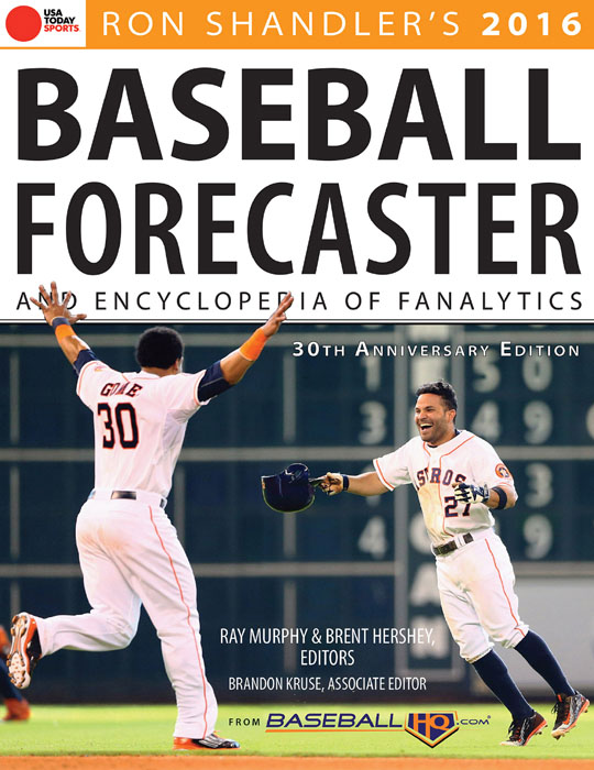 Ron Shandlers 2016 baseball forecaster and encyclopedia of fanalytics - image 1