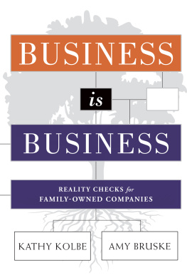 Bruske Amy Business is business: reality checks for family-owned companies