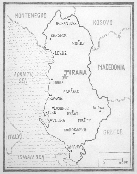 Map of Albania Map of Tirana For four decades after World War Two tiny - photo 3