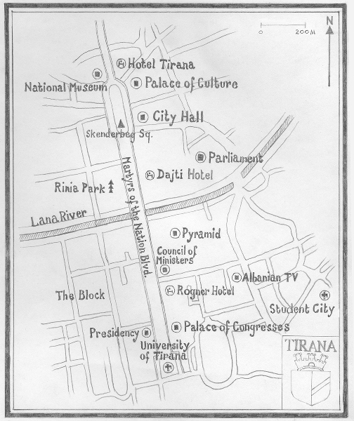 Map of Tirana For four decades after World War Two tiny Albania was - photo 4