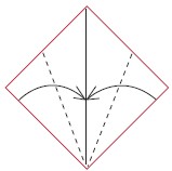 Valley-fold the bottom edges to meet at the middle crease forming a kite - photo 18