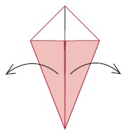 Unfold the two right triangle flaps Valley-fold the right angle corners - photo 19