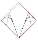 Valley-fold the right angle corners of the right triangle flaps to the nearest - photo 20