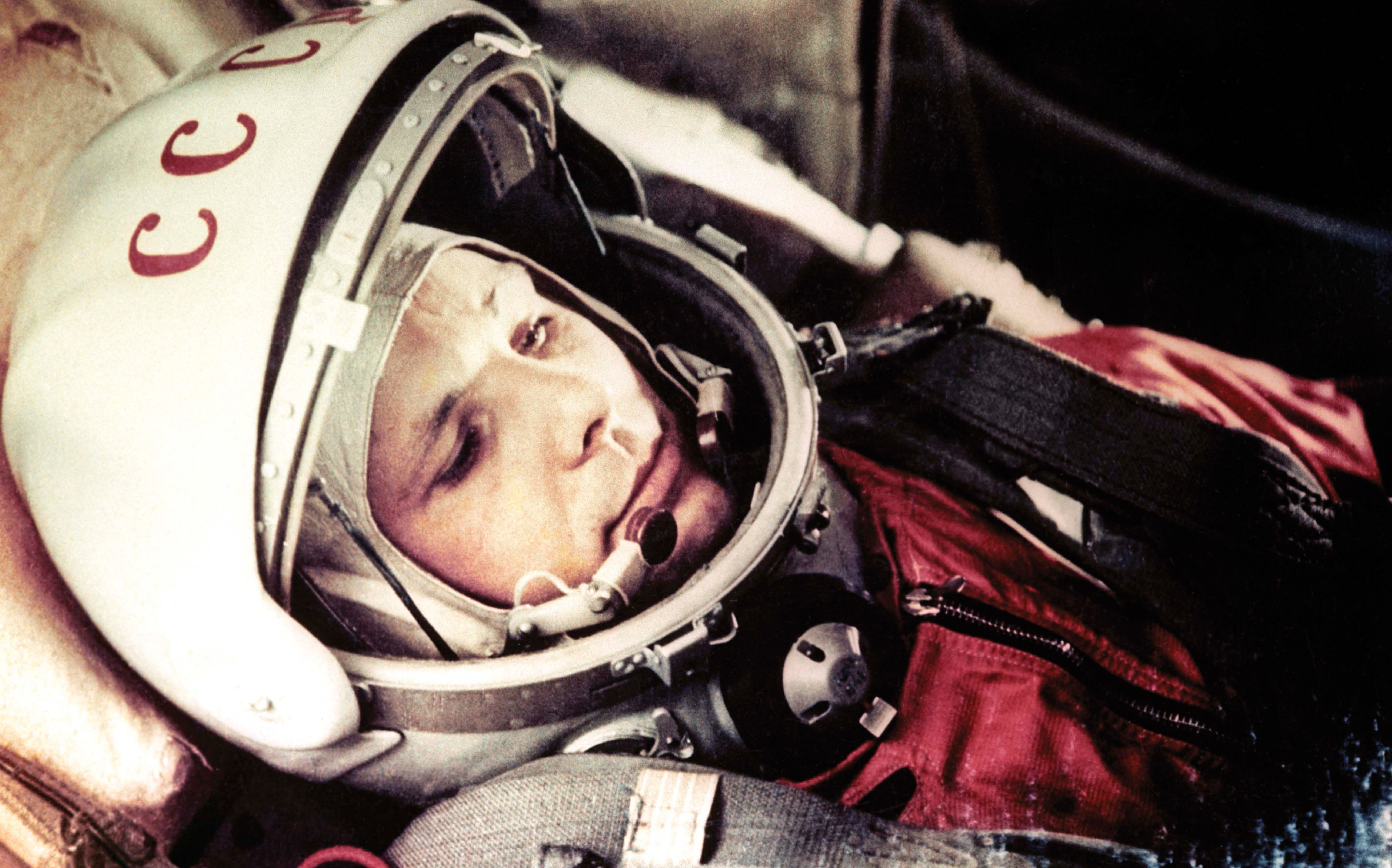 YURI GAGARIN The Russian cosmonaut in the cabin of the spacecraft Vostok 1 - photo 3