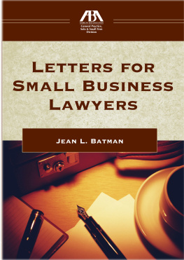 Batman - Advising the small business: forms and advice for the legal practitioner