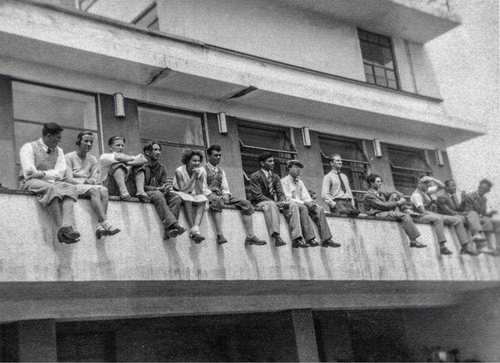 Students on the balustrade of the canteen terrace c 1931 Under Ludwig Mies - photo 3