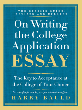 Bauld - On Writing the College Application Essay