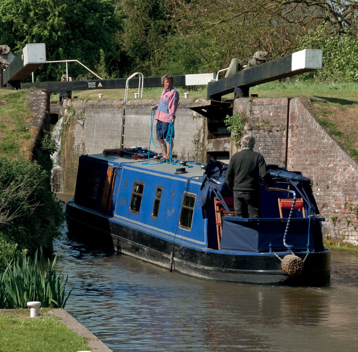 Entering a lock standing on the cabin roof requires expertise and clear - photo 6