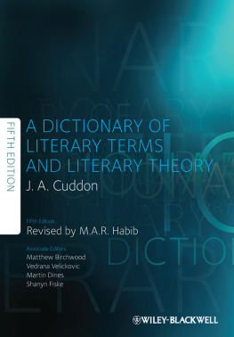 Birchwood Matthew Dictionary of Literary Terms and Literary Theory