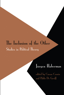 Cronin Ciaran - Inclusion of the Other Studies in Political Theory