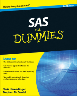 Hemedinger Chris - SAS For Dummies