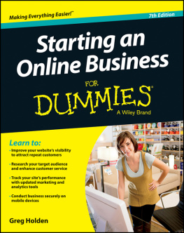 Holden - Starting an online business for dummies