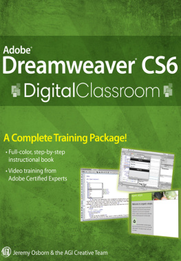 Osborn Jeremy AGI Creative Team Adobe Dreamweaver CS6: digital classroom